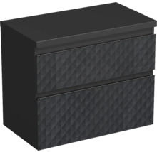 Wastafelonderkast met twee laden en geometrisch patroon