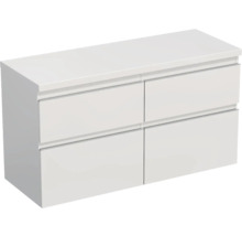 Witte wastafelonderkast met vier lades