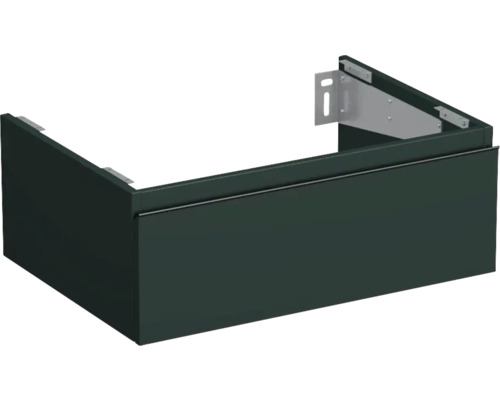 JUNGBORN Wastafelonderkast Trenta 26x70 cm groen salvia mat zwarte greep Wastafelonderkast in donkere uitvoering met bevestigingsmateriaal.