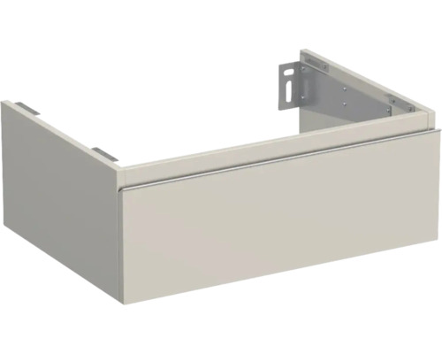 JUNGBORN Wastafelonderkast Trenta 26x70 cm kasjmier glans zilveren greep Wastafelonderkast met bevestigingsmateriaal