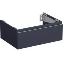 JUNGBORN Wastafelonderkast Trenta 26x70 cm blauw marino mat zilveren greep