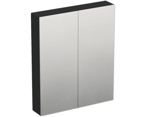 JUNGBORN Spiegelkast Trenta 72x60x14,4 cm zwart mat U129