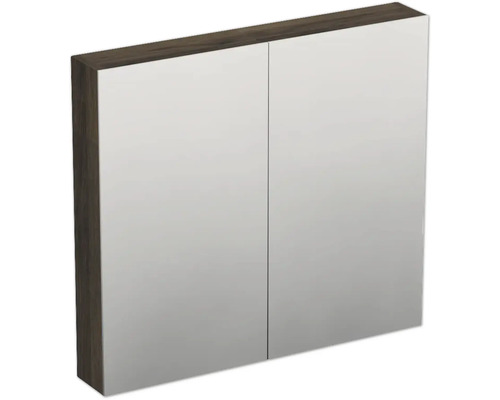 JUNGBORN Spiegelkast 2-deurs Trenta 80x72x14,4 cm gladstone tabacco eiken