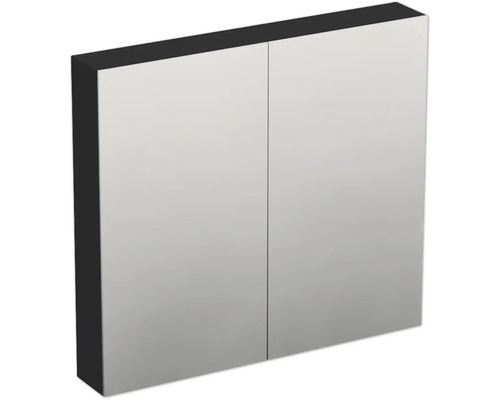 JUNGBORN Spiegelkast Trenta 72x80x14,4 cm zwart mat A9276