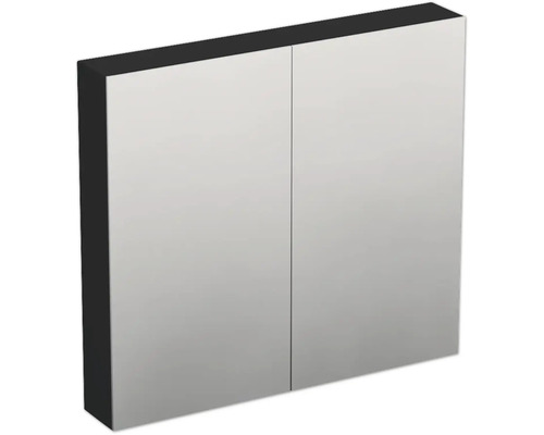 JUNGBORN Spiegelkast Trenta 72x80x14,4 cm zwart mat LR29