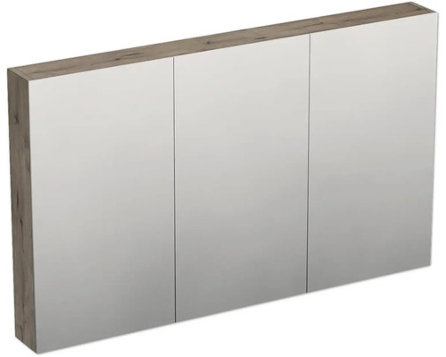 JUNGBORN Spiegelkast 3-deurs Trenta 120x72x14,4 cm wellington eiken