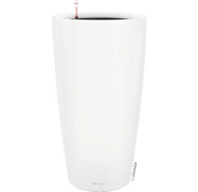 Witte plantenbak met waterniveau-indicator