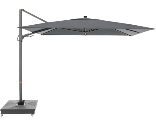 DOPPLER Zweefparasol polyester antraciet 220x300 cm