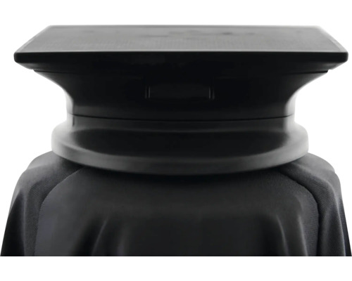 Zwarte kunststof paalafdekking