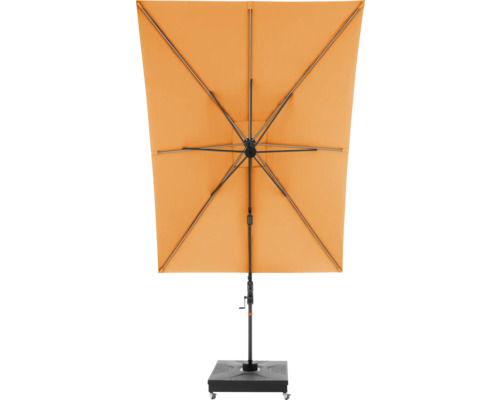 Vierkante parasol met standaard en slinger mechanisme