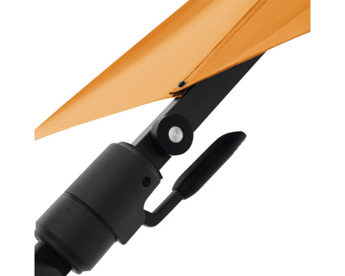 Detailopname van een parasol met verstelmechanisme