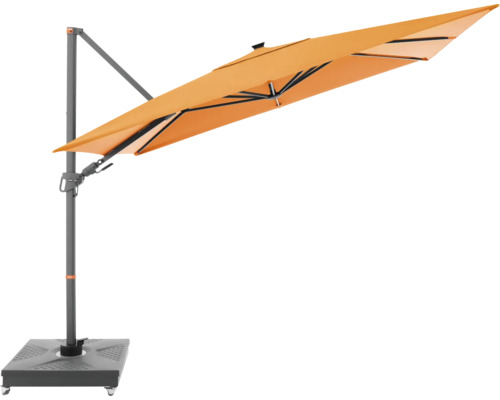 Vrijhangende parasol met parasolvoet