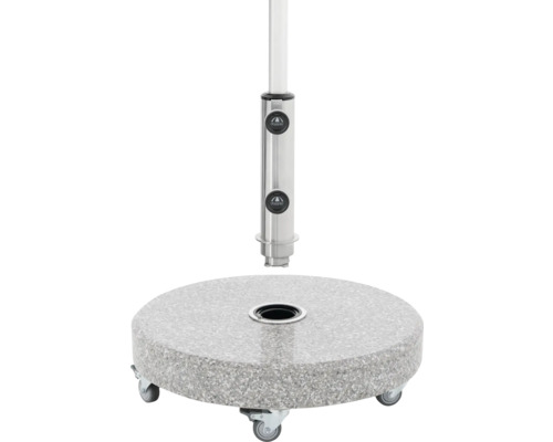 Parasolvoet van graniet met wielen