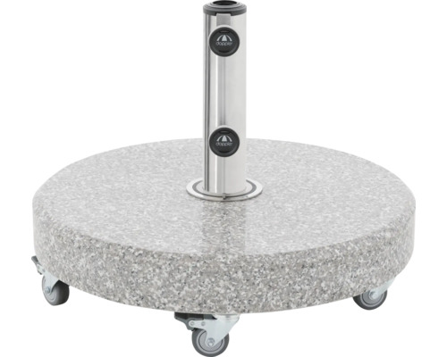 Parasolvoet van graniet met wielen