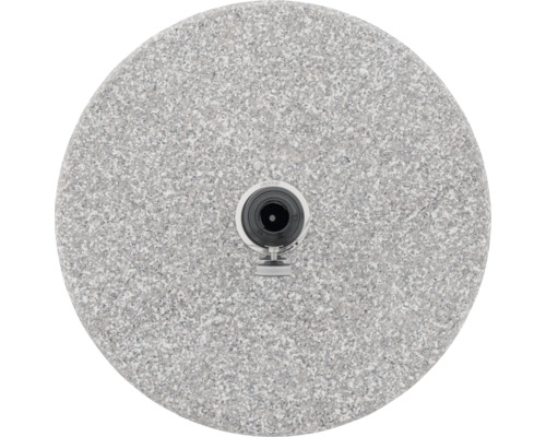 Ronde parasolvoet van graniet met centrale bevestiging