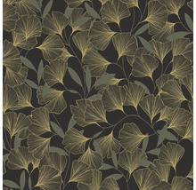 Behang met ginkgo-bladmotief