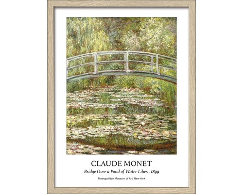 Ingelijste prent van Claude Monets Brug over een vijver met waterlelies, 1899