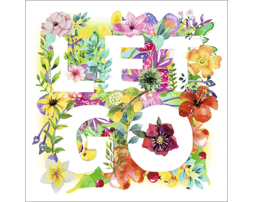 Illustratie met bloemen en de tekst Get Go