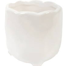 Witte keramische bloempot