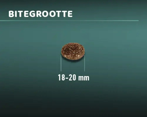 Voerbrok met een grootte van 18 tot 20 millimeter