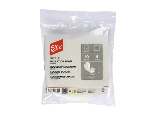 ELLEN Tochtband zelfklevend Weather Foam 19x6 mm 10 m Ellen Basic isolatieschuim zelfklevend in verpakking, 10 meter