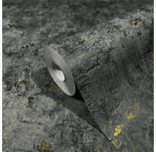 Grijs behangrol met textuur en metallic accenten