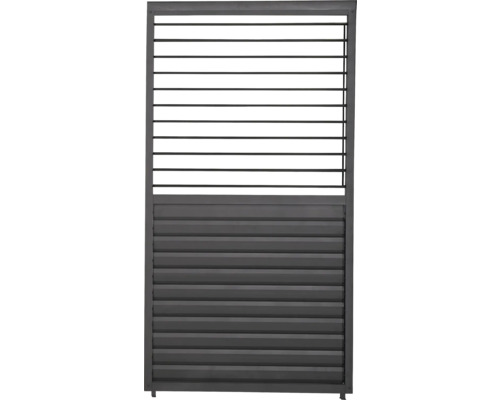 MIRADOR Lamellenwand Plus tbv overkapping Classic DeLuxe 360, antraciet 113,5 x 235 cm Ondoorzichtige schutting met lamellen en rasterelement