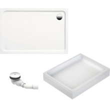 Vierkante douchebak van sanitairacryl met afvoergarnituur
