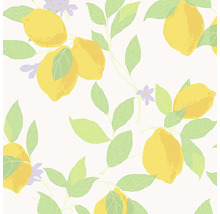 Illustratie van citroenen met bladeren en bloemen
