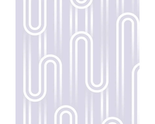 Vliesbehang 118731 Envy geometrisch vintage lila Behang met geometrisch patroon van lijnen en bogen