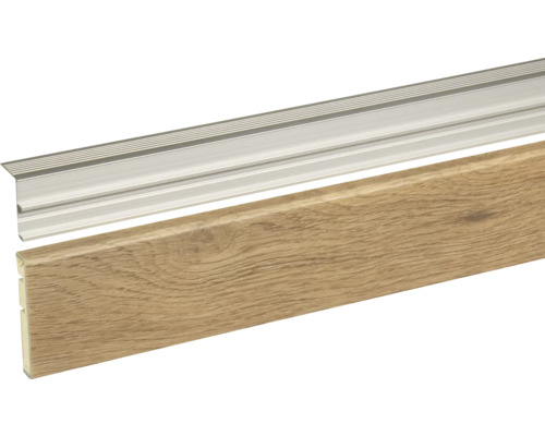 Plint met aluminium profiel