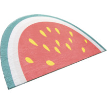 Halfrond tapijt met watermeloenmotief