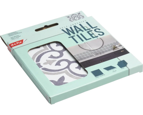 Verpakking zelfklevende wandtegels met decor