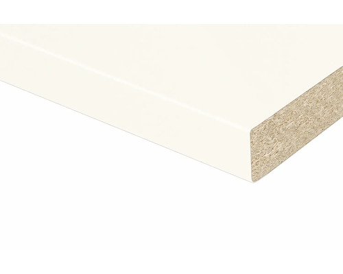 Detailopname van een gecoate spaanplaat