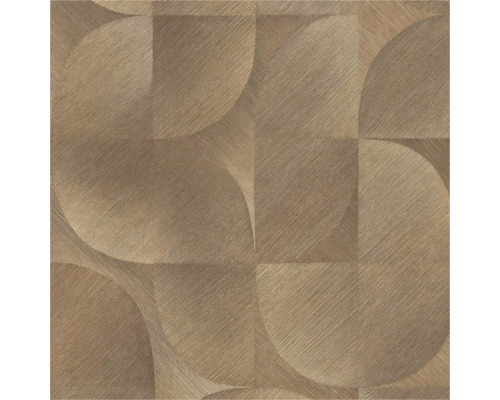 ERISMANN Vliesbehang 10392-11 Martinique geometrisch bruin Behang met cirkel- en vierkantpatroon