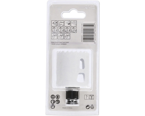 Verpakkingsachterkant van een Bosch gatzagenset