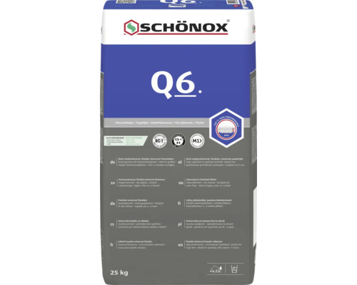 Schönox Q6 tegellijm zak met 25 kilogram inhoud