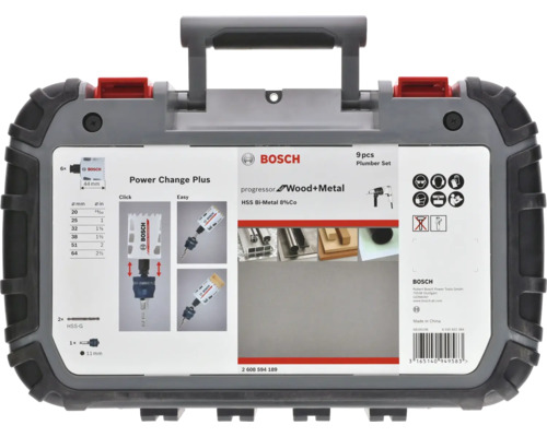 Bosch Power Change Plus gatenzagenset, 9-delig, voor hout en metaal