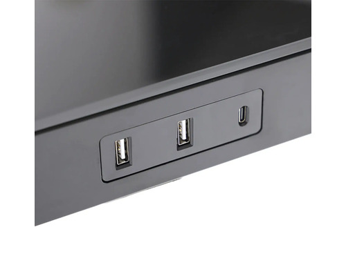 Aansluitingen met twee USB-A-poorten en een USB-C-poort