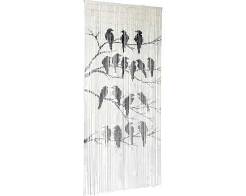 Deurgordijn vogels wit 90x200 cm
