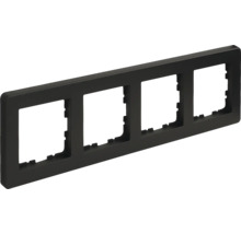 Q-LINK F-Line Afdekraam ronde hoek 4-voudig zwart
