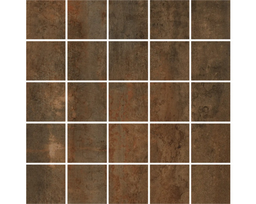 MIRAVA Mozaïek Glasgow roest 30 x 30 x 0,7 cm Tegelpatroon van vierkante keramische tegels