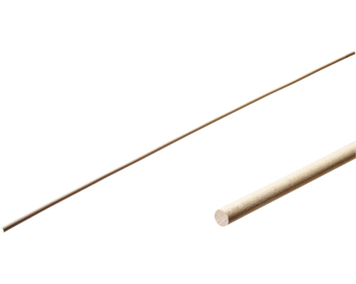 HETTICH Staaf glad rond hout 8x1000 mm, 100 stuks Ronde houten stok