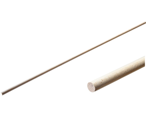 HETTICH Staaf glad rond hout 12x1000 mm, 100 stuks Houten ronde staaf in detail