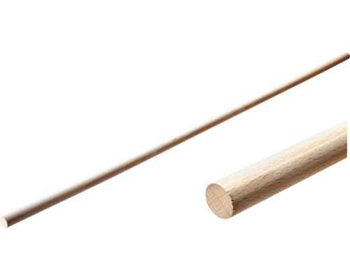 HETTICH Staaf glad rond hout 18x1000 mm, 50 stuks Rondhout van hout