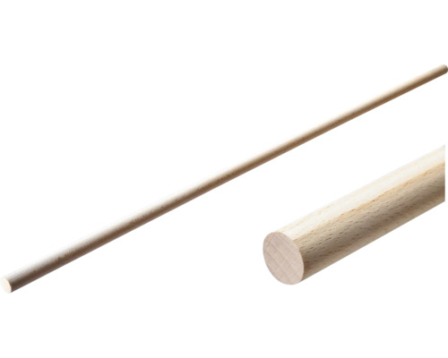 HETTICH Staaf glad rond hout 20x1000 mm, 50 stuks Rondhout van hout