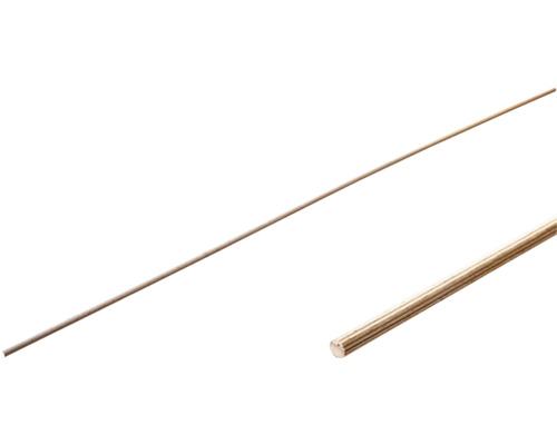 HETTICH Staaf ribbel rond hout 6x1000 mm, 100 stuks Houten ronde staaf, rechte vorm