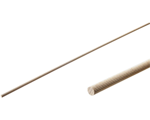 HETTICH Staaf ribbel rond hout 10x1000 mm, 100 stuks Geribbelde ronde staaf van hout