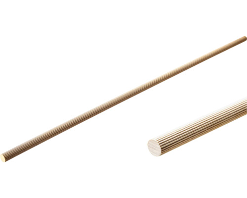 HETTICH Staaf ribbel rond hout 12x1000 mm, 100 stuks Gegroefde houten ronde staaf