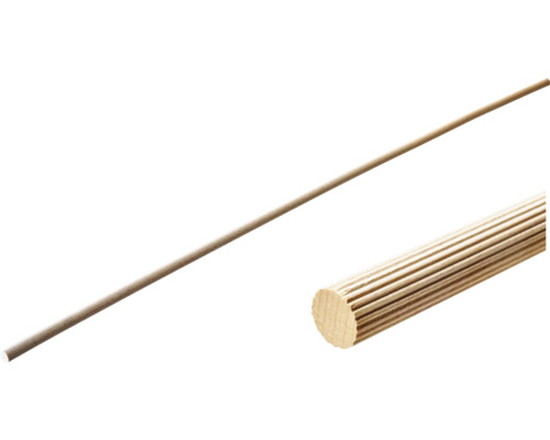 HETTICH Staaf ribbel rond hout 18x1000 mm,50 stuks Gegroefde deuvelstang van hout